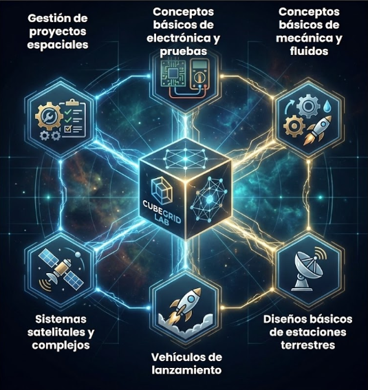 Mapa conceptual de la Guía Educativa CubeGrid